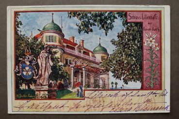 Ansichtskarte AK Freiburg 1899 Schloss Lilienhof am Kaiserstuhl Künstlerkarte